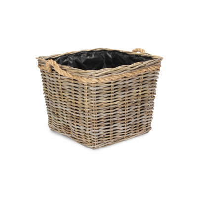  Wicker Tapered Rattan Planter with Lining