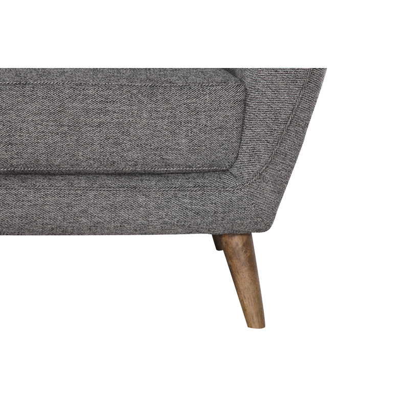 Canapé à accoudoirs évasés 76,4 po Boney, Gris, Brun pâle