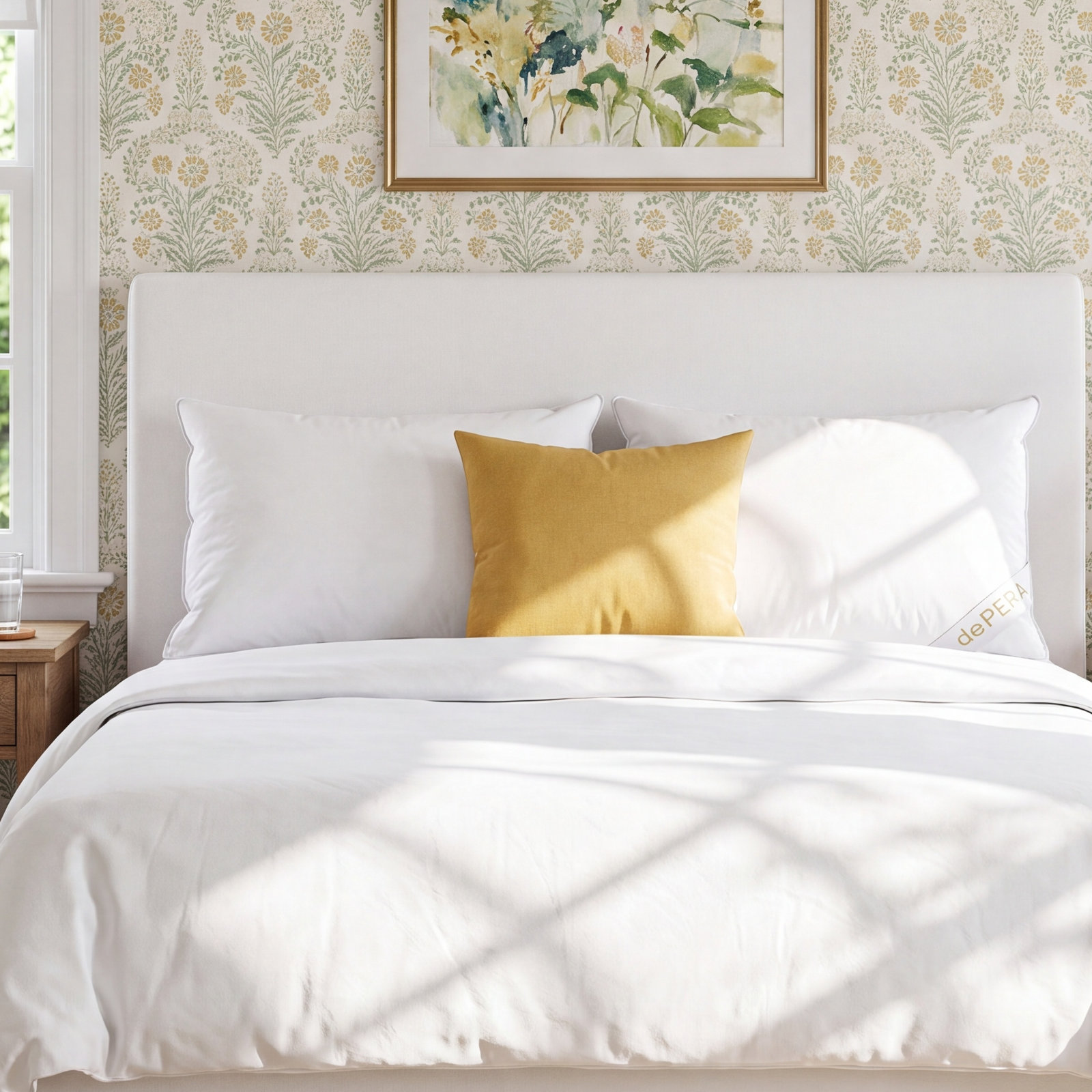 Abrahams Firm Down Pillow, Queen
