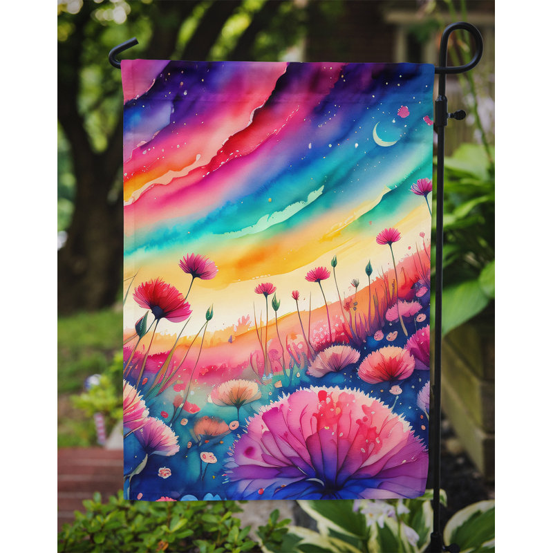 Drapeau de jardin double en polyester H 15,5 po x l 11,25 po