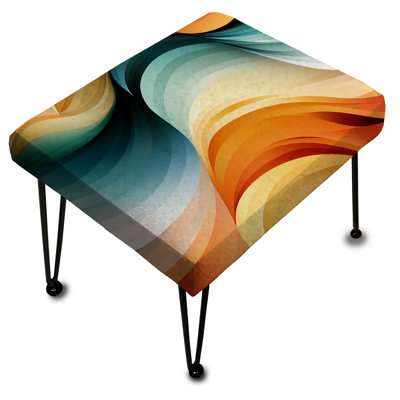Solanki - Repose-pieds rectangulaire rayé