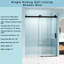 Porte de douche H 76 po, l 60 po, verre trempé, noir mat, To Damage 60 po x 76 po, article de salle de bain 1/4 po