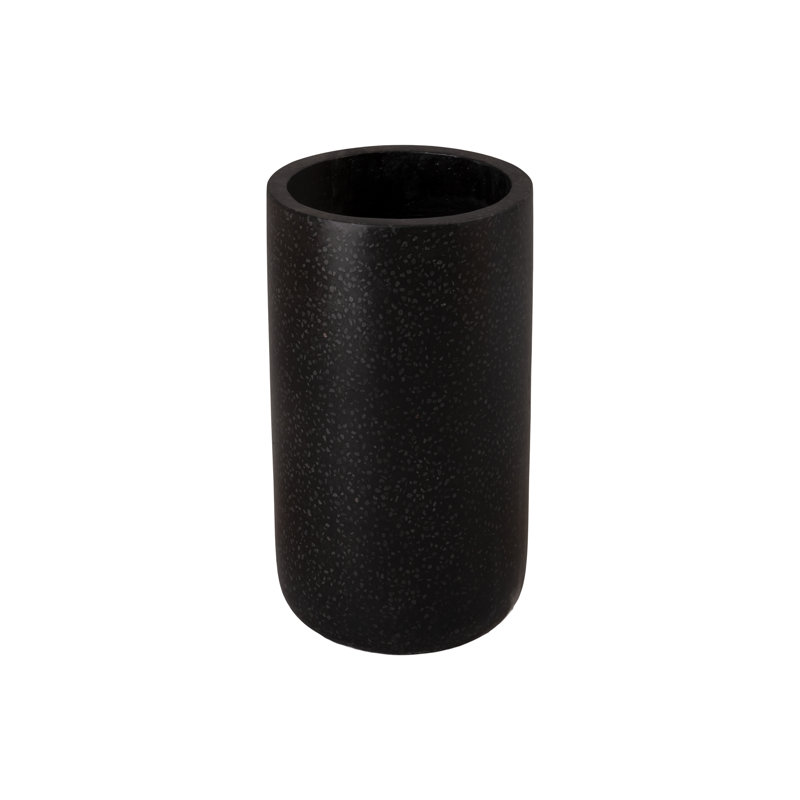 POT DE FLEURS TALL ROND NOIR 10 po x 19,5 po, H 23,5 po x l 13 po x P 13 po