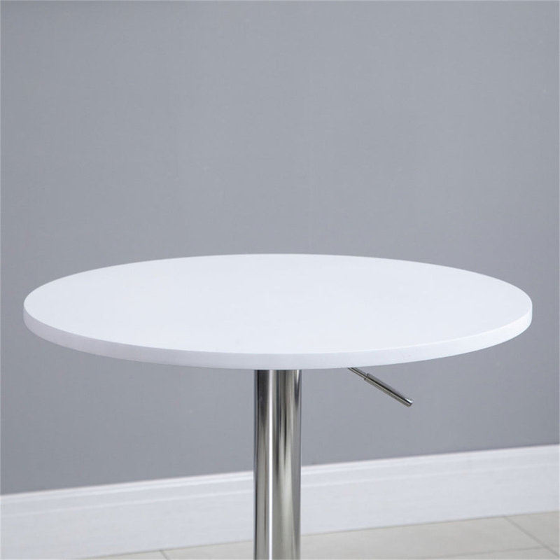 Round Metal Dining Table, White
