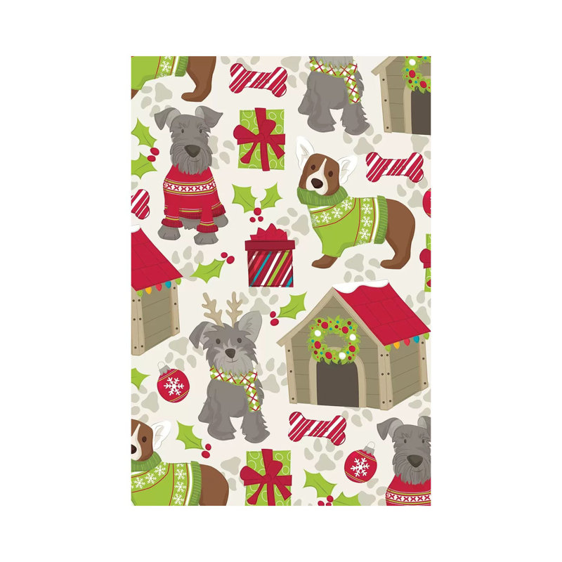 «Deck The Dogs II» par Dana Saulnier, impression sur toile tendue, H 40 po x l 26 po x P 1,5 po