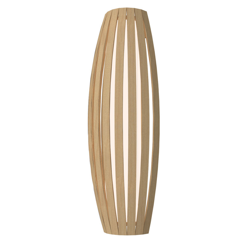 1 - Light LED Flush Mounted Sconce, Maple, 27.95" H x 9.84" W x 5.5" D, 4000K