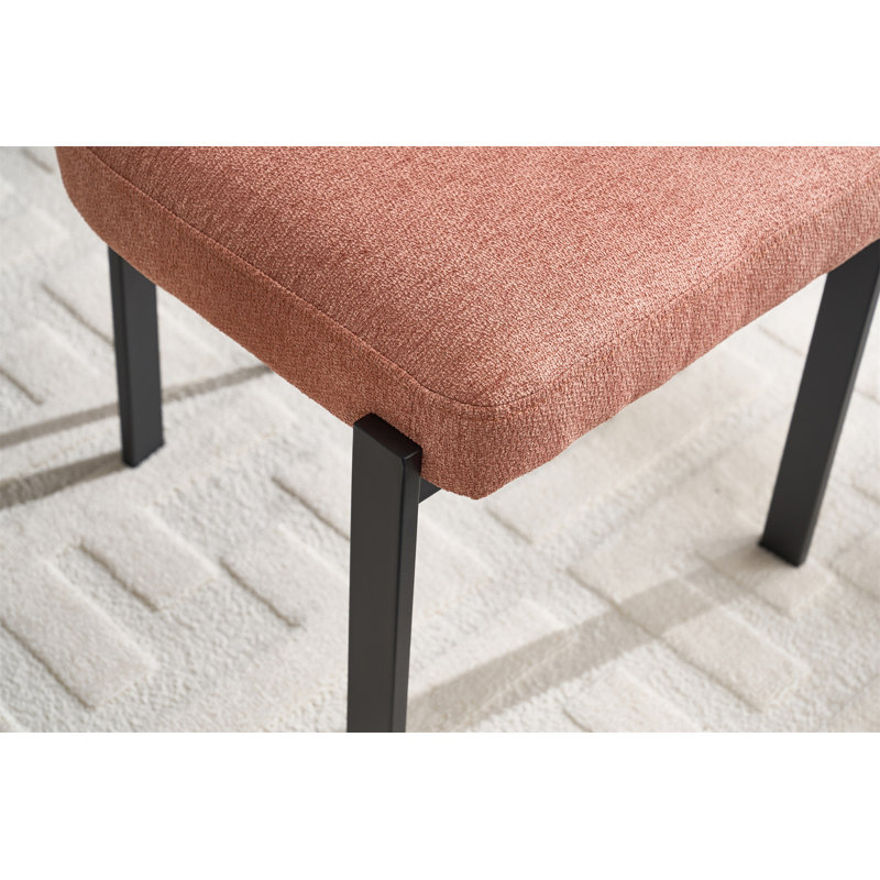 Ensemble de 2 chaises de salle à manger modernes sans tables, Orange