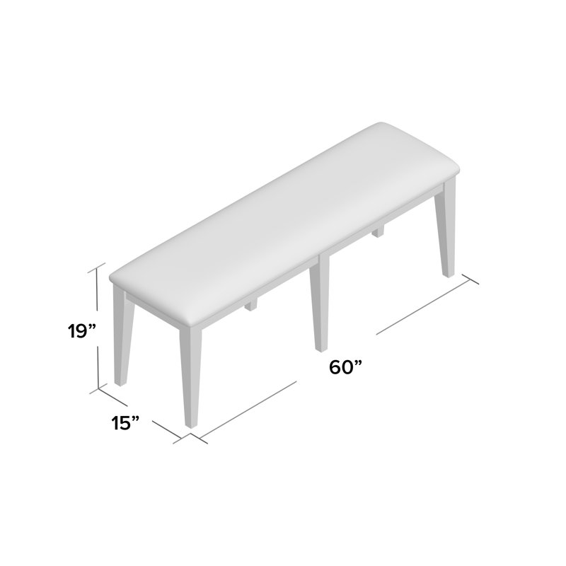 Darcie Polyvinyl Chloride (PVC) Upholstered Bench