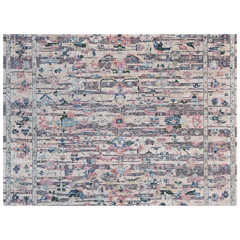 Tapis rectangulaire en laine noué à la main, Rectangle 6 pi x 9 pi