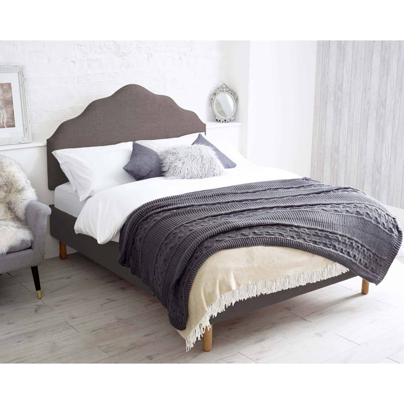 Aimantas Upholstered Headboard, Double (4'6), Slate