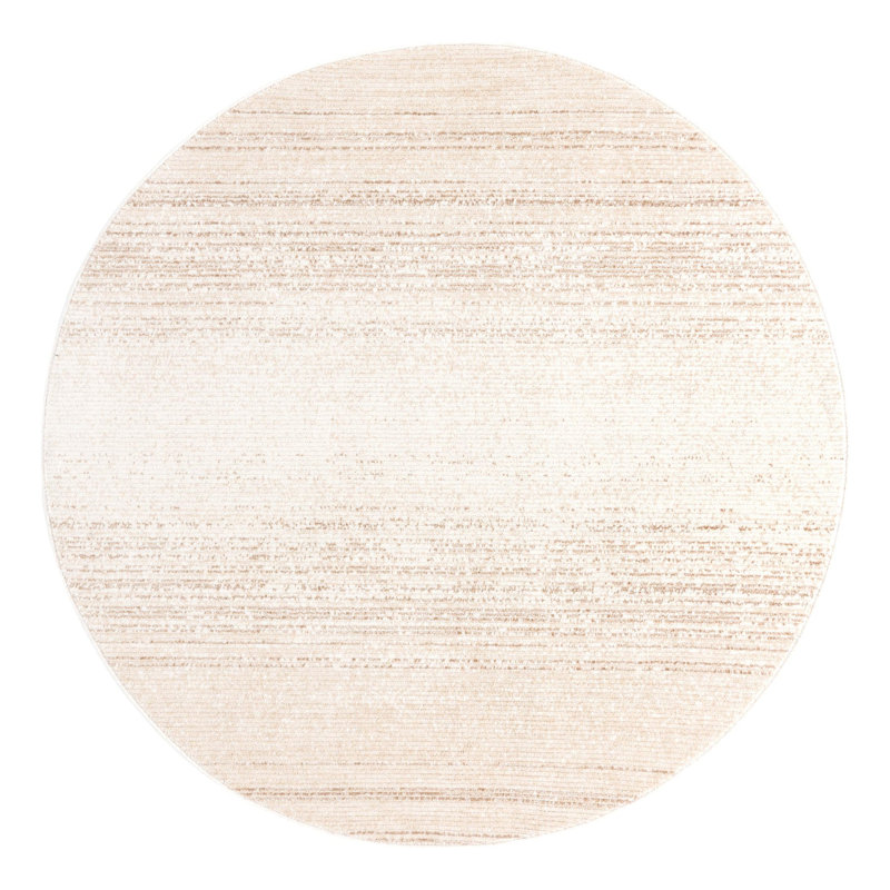 Hulsey Striped Indoor Rug, Round 7'3"