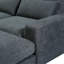 Canapé modulaire fonctionnel en L avec méridienne réversible - Chenille gris foncé-1317817846