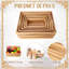 5 caisses gigognes décoratives en bois pour présentation 5 grandes petites caisses de rangement décoratives en bois rustique avec poignée boîte de caisse de ferme en pin (couleur classique)