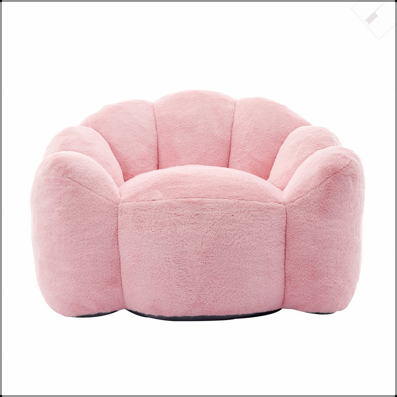 Fauteuil à billes Lotus avec compression et anneau de traction pour faciliter le déplacement, aucune installation requise, convient au salon et à la chambre à coucher, rose