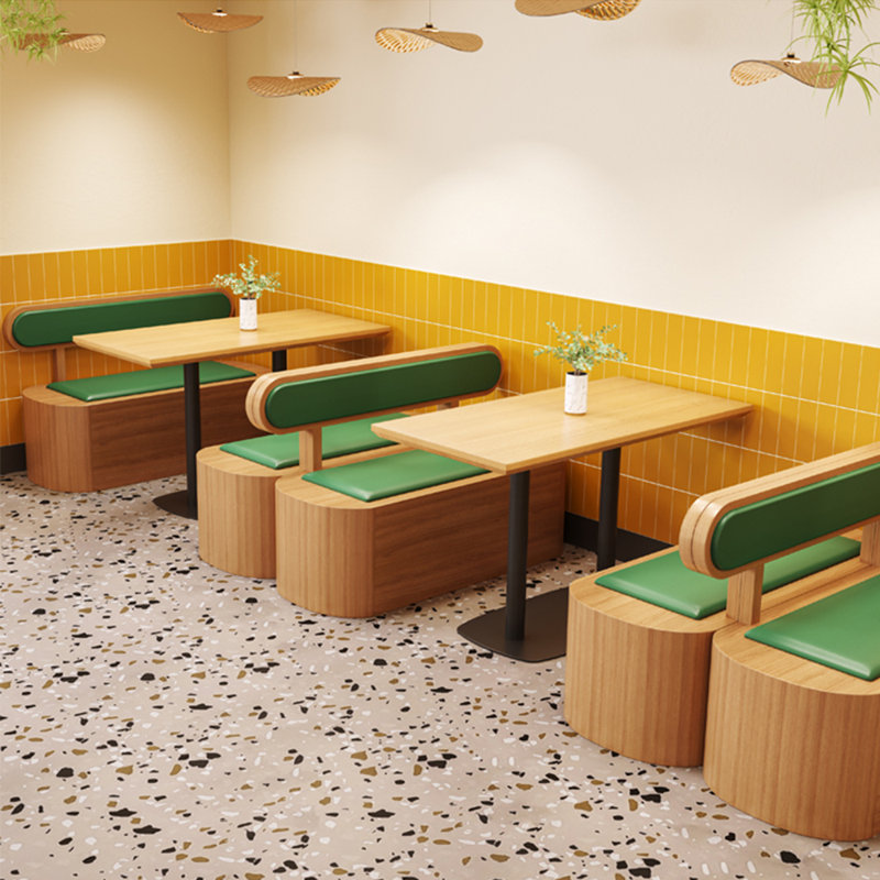 Banc rembourré en similicuir pour restaurant