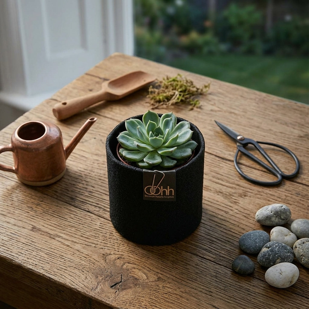 Pot Planter, 2.75" H x 2.75" W x 2.75" D, Black