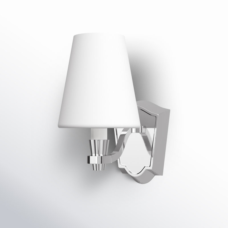 Isla Single Alabaster Dimmable Bath Sconce, Sliver