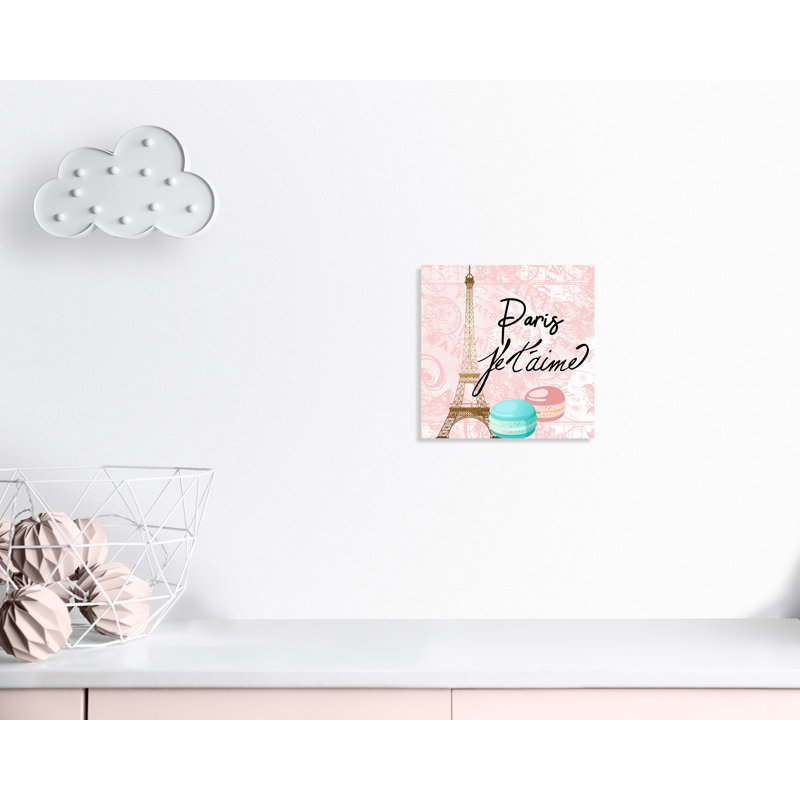 Bonjour paris 1, H 16 po x l 16 po x P 1,5 po, Toile