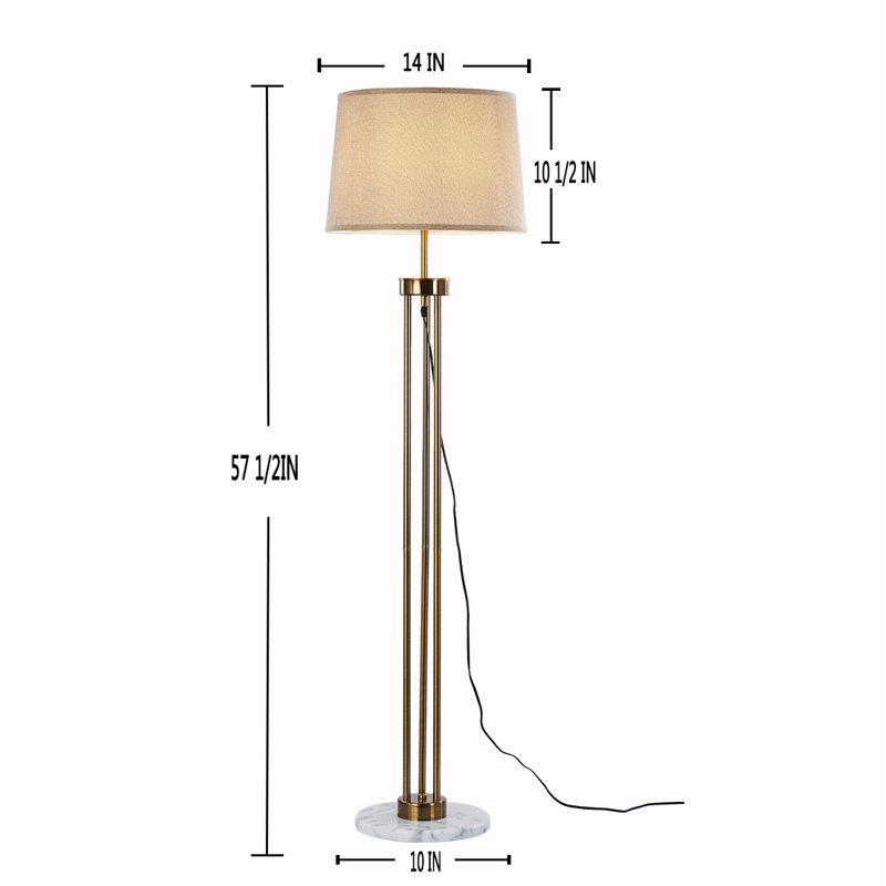 Arnoldo 57.5'' Gold Traditional Floor Lamp