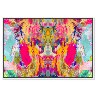 Symétrie - peinture sur toile à cadre flottant