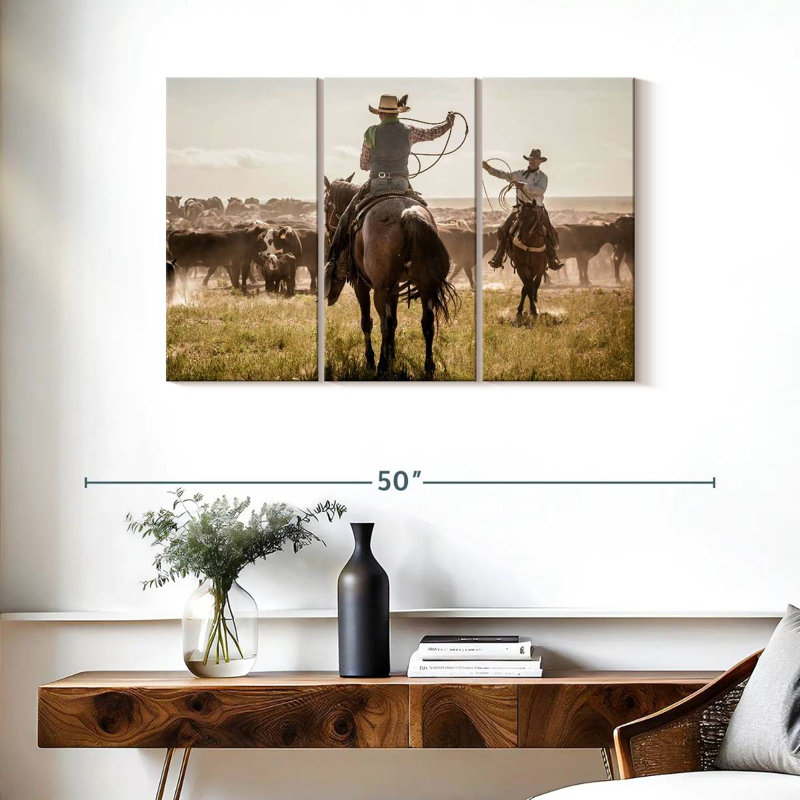 Brampt Cattle Drive Day, 24" H x 38" W