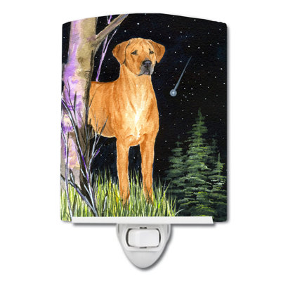 Starry Rhodesian Ridgeback Ceramic Night Light