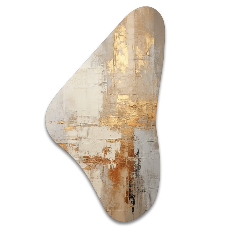 Maxwell - forme unique de formes abstraites en métal, sculpture murale asymétrique, H 39 po x l 21 po x P 1 po