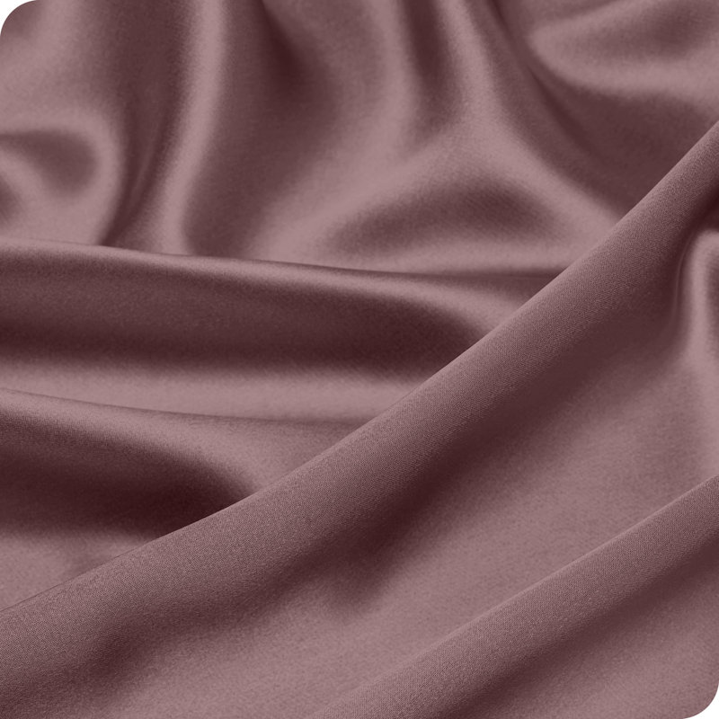 Soft Poly Satin Pillowcase Set, Rose Taupe, Standard Pillowcases