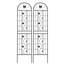 Treillis de jardin en métal antirouille de 86,7 po x 19,7 po, 2. Facile à installer, supporte les plantes grimpantes: vignes de lierre, gloire du matin, assemblage de concombre, haricots