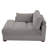 Bentura Oversized Upholstered Light Gray Corduroy Chaise Lounge with Armrests & Throw Pillows-95259942-95259943