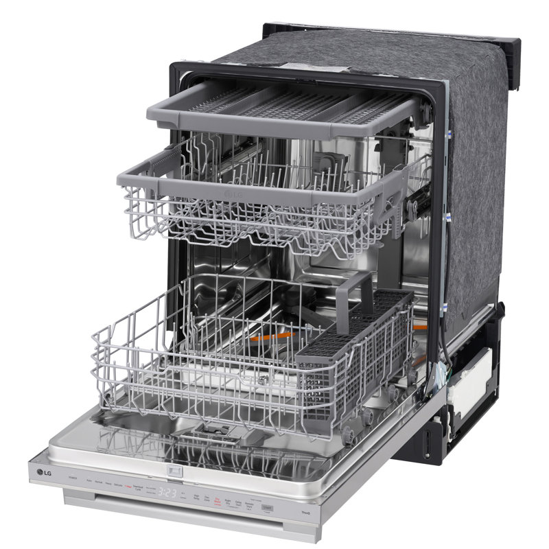 LG Top-Control Dishwasher with 1-Hour Wash & Dry, QuadWash® Pro and Dynamic Heat Dry, Stainless Steel