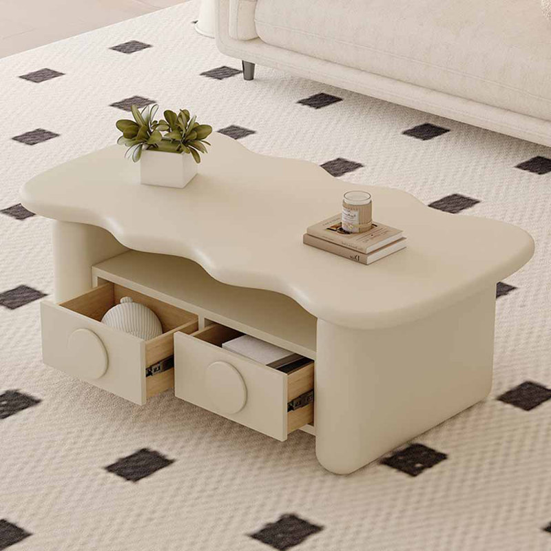 Multi-functional creative design simple tea table, White, White