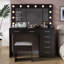 Large Makeup Vanity Set with Lights, USB & Power Outlet,7 Drawers-834032222