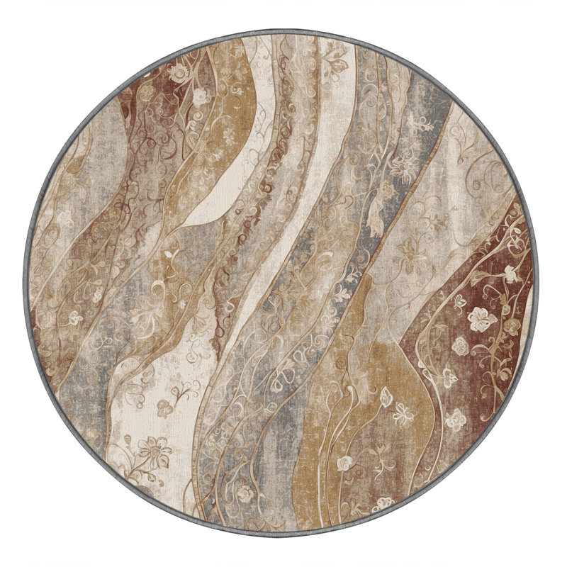 Serene Tide Rug, Round 7'