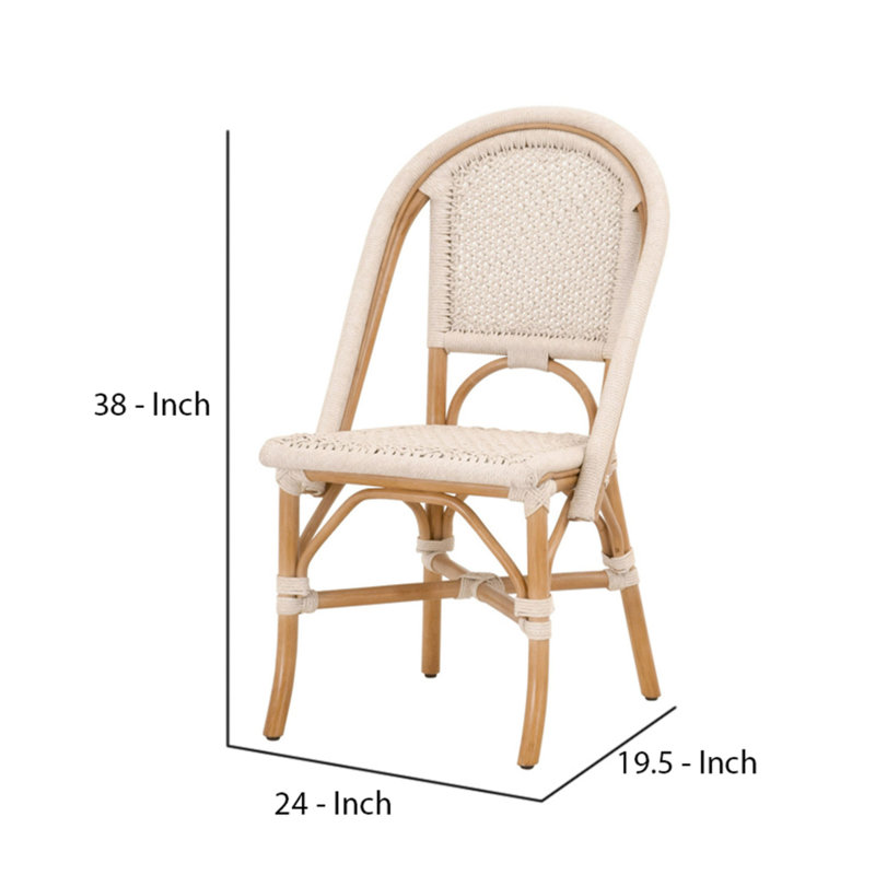 Chaise d'appoint Breylyn en beige / brun