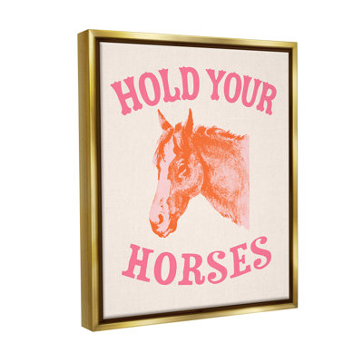«Hold Your Horses Expression Floater Frame» par Victoria Barnes sur toile