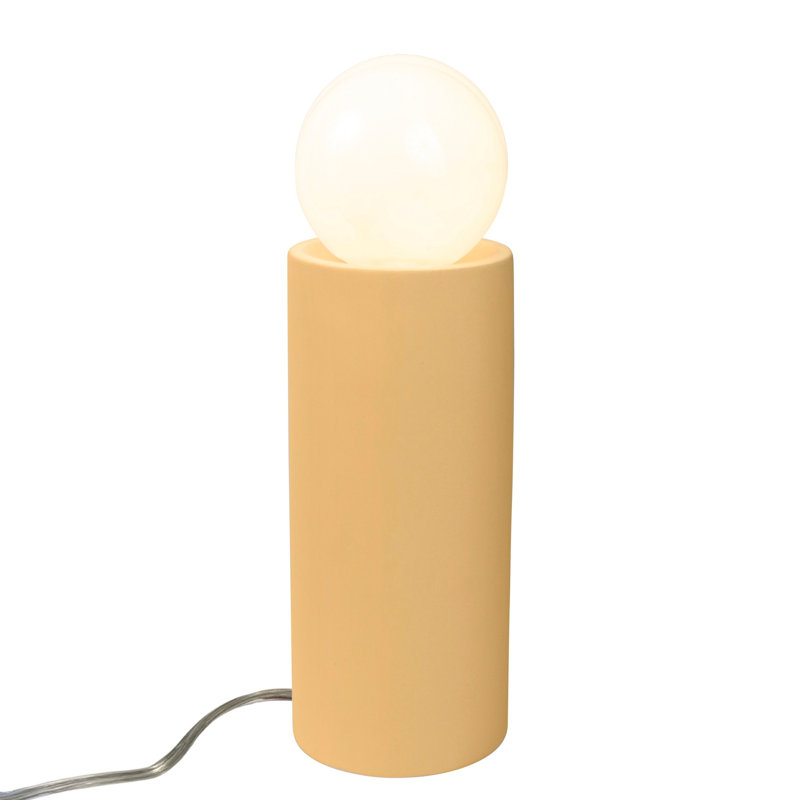 Rachid Ceramic Torchiere Lamp, 16.5" H x 5.5" W x 5.5" D, Muted Yellow