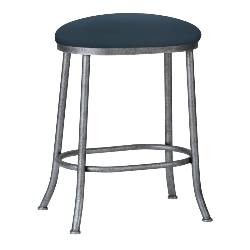 Tabouret de bar et de comptoir Evander, Tabouret de bar (siège d'une hauteur de 30 po), Gris, Noir, noir, noir, noir