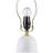 Textured Ceramic Table Lamp with Fluted Fabric Shade White See below