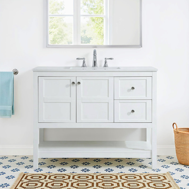 Ensemble de meuble-lavabo simple 42 po Krish, Blanc