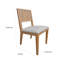 Ensemble de 2 chaises d'appoint de salle à manger Izya, cannelé, polyester blanc, bois massif brun