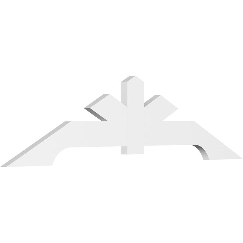 Support de pignon en PVC de qualité architecturale Vanguard, H 21 po x l 84 po (pas: 6/12), P 2 po x F 6 po