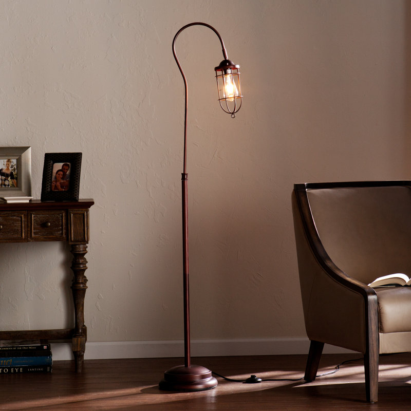 Lampe sur pied en arche 62" Gerze, Cuivre