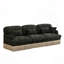 Canapé de 100 po en chenille 100 po à imprimé léopard confortable, bord à pampille délicat, canapé modulaire à la mode moderne, dossier et siège ergonomiques, assemblage facile, siège profond pour le salon
