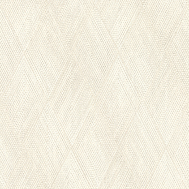 Papier peint géométrique ludique, Blanc