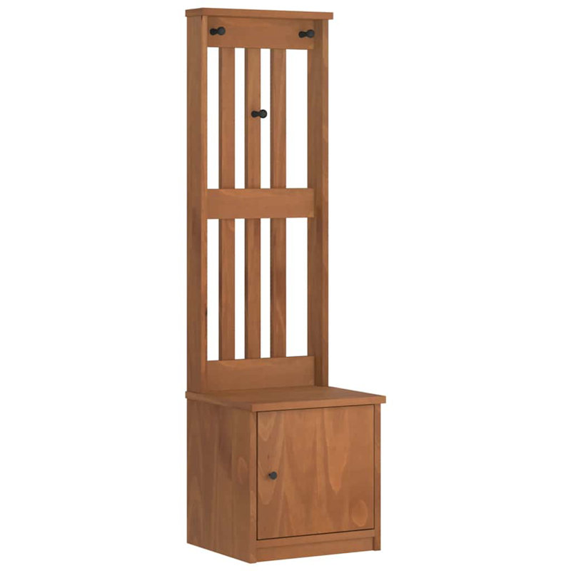 Hall Tree SANDNES 45X40x159.5 Cm Solid Wood Pine, Acacia