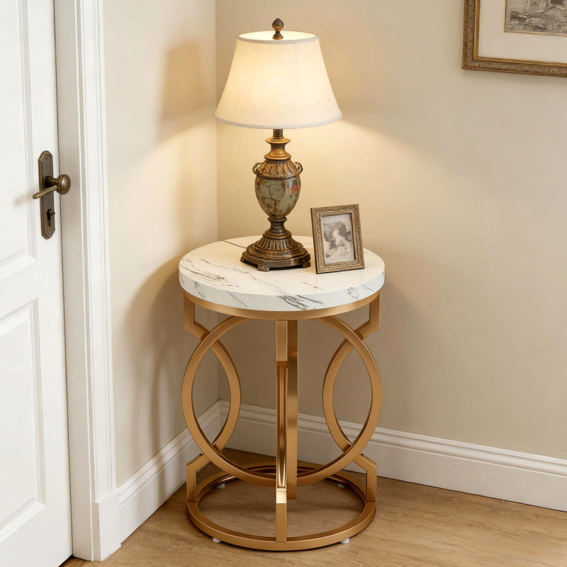 Small Couch Table,Round Bedside Table,End Table