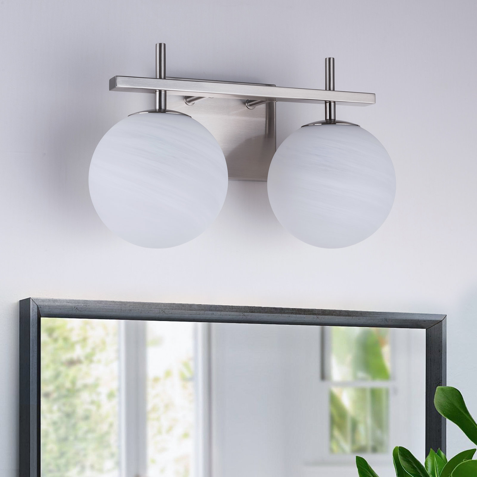 Lio Vanity Light, Polished Nickel, 2