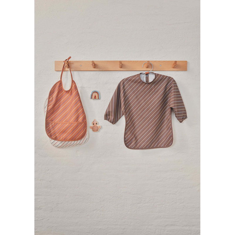 Bib Striped, White/Orange