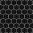Hudson Due 2" Hex Glossy Black 10-7/8" x 12-5/8" Porcelain Mosaic Floor and Wall Tile